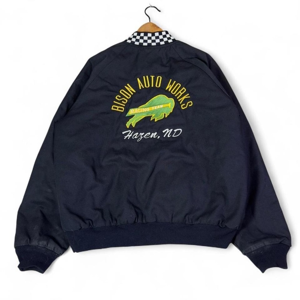 Garfield Outdoors Racing Jacket Bison Auto‎ Works Embroidered Mens XL